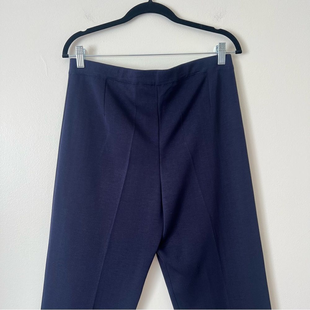 Ming Wang Straight Leg Knit Pull on Pants Navy Blue Size Large Petite - Picture 6 of 8